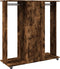 vidaXL - Kledingkast - met - wielen - 102x38x110 - cm - bewerkt - hout - gerookt - eiken