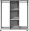 vidaXL - Kledingkast - met - wielen - 102x38x110 - cm - hout - grijs - sonoma - eiken