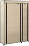 vidaXL - Kledingkast - opvouwbaar - 110x45x175 - cm - stof - crème