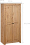 vidaXL - Kledingkast - Panama - Range - 80x50x171,5 - cm - massief - grenenhout