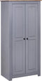 vidaXL - Kledingkast - Panama - Range - 80x50x171,5cm - massief - grenenhout - grijs