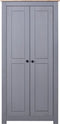 vidaXL - Kledingkast - Panama - Range - 80x50x171,5cm - massief - grenenhout - grijs