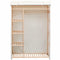 vidaXL - Kledingkast - stof - en - grenenhout - 110x40x170 - cm
