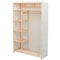 vidaXL - Kledingkast - stof - en - grenenhout - 110x40x170 - cm