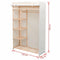 vidaXL - Kledingkast - stof - en - grenenhout - 110x40x170 - cm