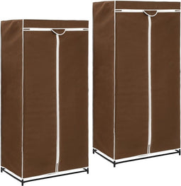 vidaXL - Kledingkasten - 2 - st - 75x50x160 - cm - bruin