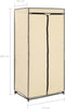 vidaXL - Kledingkasten - 2 - st - 75x50x160 - cm - crème