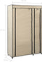 vidaXL - Kledingkasten - opvouwbaar - 2 - st - 110x45x175 - cm - stof - crème