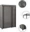 vidaXL - Kledingkasten - opvouwbaar - 2 - st - 110x45x175 - cm - stof - grijs