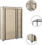 vidaXL - Kledingkasten - opvouwbaar - 2 - st - 110x45x175 - cm - stof - crème