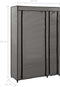 vidaXL - Kledingkasten - opvouwbaar - 2 - st - 110x45x175 - cm - stof - grijs