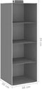 vidaXL - Kledingorganisers - hangend - 2 - st - met - 4 - schappen - stof