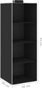 vidaXL - Kledingorganisers - hangend - 2 - st - met - 4 - schappen - stof