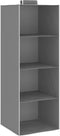 vidaXL - Kledingorganisers - hangend - 2 - st - met - 4 - schappen - stof