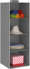 vidaXL - Kledingorganisers - hangend - 2 - st - met - 4 - schappen - stof