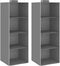 vidaXL - Kledingorganisers - hangend - 2 - st - met - 4 - schappen - stof