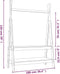 vidaXL - Kledingrek - 100x45,5x150 - cm - massief - grenenhout
