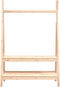 vidaXL - Kledingrek - 100x45,5x150 - cm - massief - grenenhout