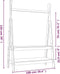 vidaXL - Kledingrek - 100x45,5x150 - cm - massief - grenenhout - wit