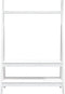 vidaXL - Kledingrek - 100x45,5x150 - cm - massief - grenenhout - wit