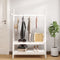 vidaXL - Kledingrek - 100x45,5x150 - cm - massief - grenenhout - wit