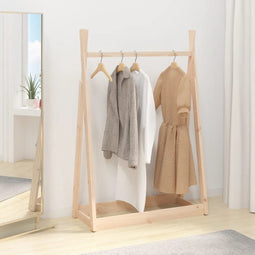 vidaXL - Kledingrek - 100x45x150 - cm - massief - grenenhout