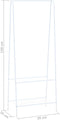 vidaXL - Kledingrek - 59x35x150 - cm - wit