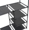 vidaXL - Kledingrek - 87x44x158 - cm - staal - en - nonwoven - stof - zwart