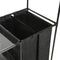 vidaXL - Kledingrek - 87x44x158 - cm - staal - en - ongeweven - stof - zwart