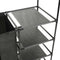 vidaXL - Kledingrek - 87x44x158 - cm - staal - en - ongeweven - stof - zwart