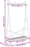 vidaXL - Kledingrek - met - schap - 102x50x190 - cm - bamboe