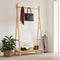 vidaXL - Kledingrek - met - schap - 102x50x190 - cm - bamboe