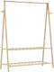 vidaXL - Kledingrek - met - schappen - 132x45,5x150,5 - cm - bamboe