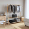 vidaXL - Kledingrek - met - schappen - 132x45,5x150,5 - cm - bamboe