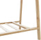 vidaXL - Kledingrek - met - schappen - 132x45,5x150,5 - cm - bamboe