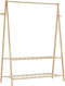 vidaXL - Kledingrek - met - schappen - 132x45,5x150,5 - cm - bamboe