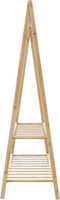 vidaXL - Kledingrek - met - schappen - 132x45,5x150,5 - cm - bamboe