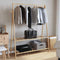 vidaXL - Kledingrek - met - schappen - 132x45,5x150,5 - cm - bamboe