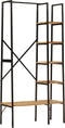 vidaXL - Kledingrek - met - schappen - 90x40x190 - cm - massief - mangohout - en - ijzer