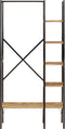 vidaXL - Kledingrek - met - schappen - 90x40x190 - cm - massief - mangohout - en - ijzer