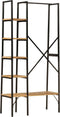 vidaXL - Kledingrek - met - schappen - 90x40x190 - cm - massief - mangohout - en - ijzer