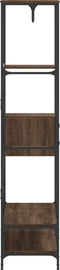 vidaXL - Kledingrek - met - schappen - bewerkt - hout - bruin - eikenkleur