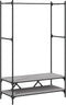 vidaXL - Kledingrek - met - schappen - bewerkt - hout - grijs - sonoma - eikenkleurig
