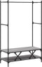 vidaXL - Kledingrek - met - schappen - bewerkt - hout - grijs - sonoma - eikenkleurig