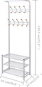 vidaXL - Kledingrek - met - schoenenopberger - 68x32x182,5 - cm - zwart