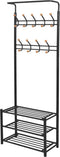 vidaXL - Kledingrek - met - schoenenopberger - 68x32x182,5 - cm - wit
