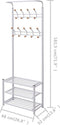 vidaXL - Kledingrek - met - schoenenopberger - 68x32x182,5 - cm - wit