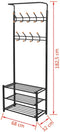 vidaXL - Kledingrek - met - schoenenopberger - 68x32x182,5 - cm - wit