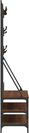 vidaXL - Kledingrek - met - schoenenrek - 100x40x184 - cm - bruin - eikenkleur