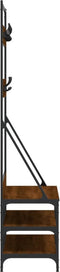 vidaXL - Kledingrek - met - schoenenrek - 100x40x184 - cm - bruin - eikenkleur